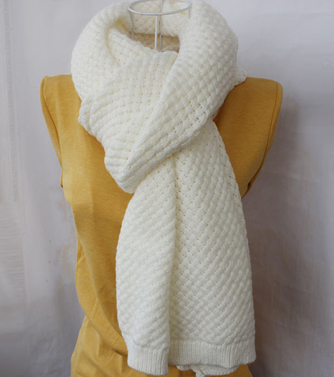 Womens Unisex Pineapple Stitch Slouch Knitted Winter Warm Scarf (SK140)