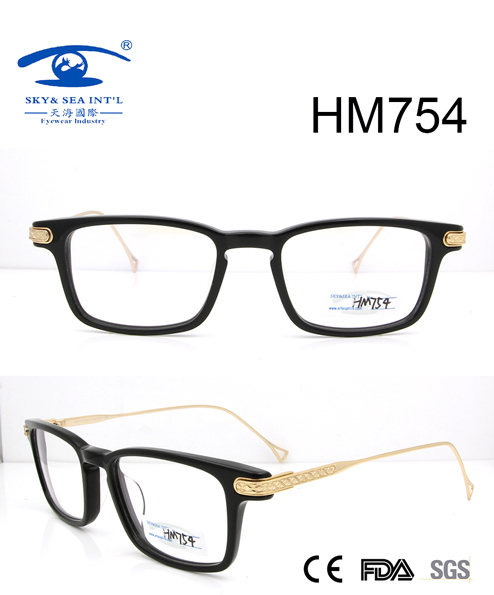 New Design Woman Style Acetate Optical Frame (HM754)