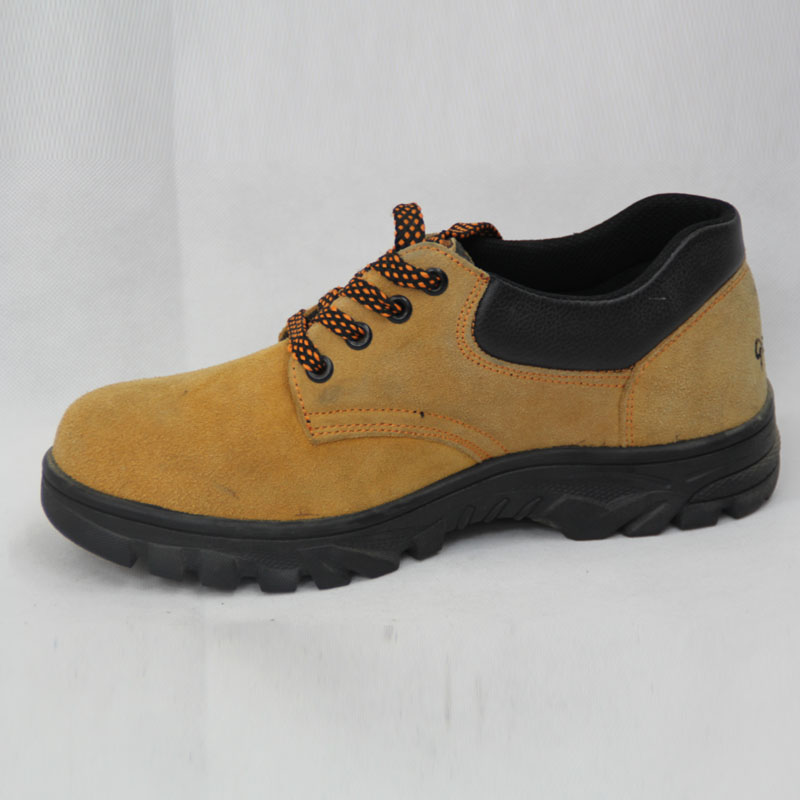 Brown Suede Leather Safety Shoes
