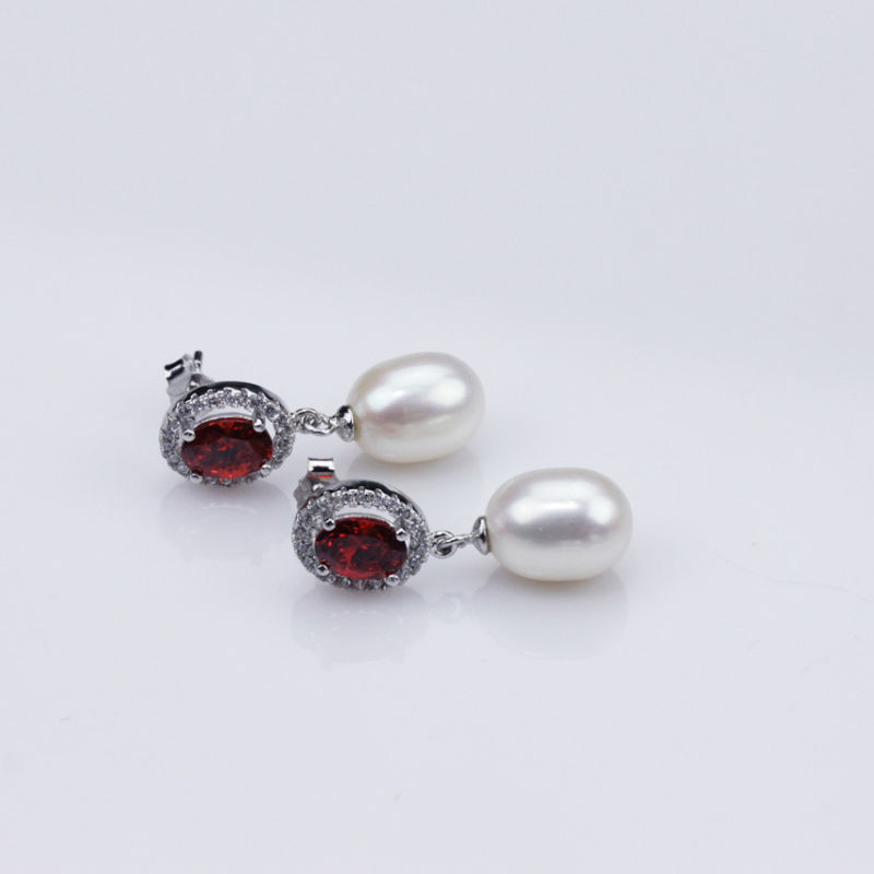 Double Pearl Earrings 8-8.5 mm AAA Drop Fashionable Pearl Earrings