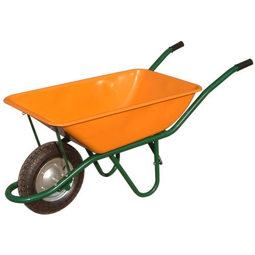Yellow Strong Barrow Cart with Pneumatic Sack Barrows Wb6401