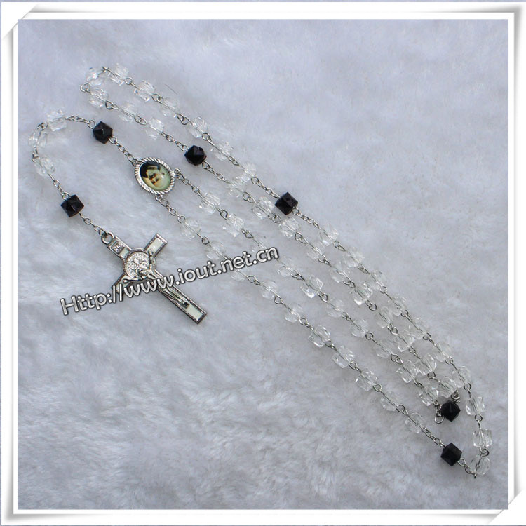 Plastic Imitation Crystal Beads Religious Rosary (IO-cr236)