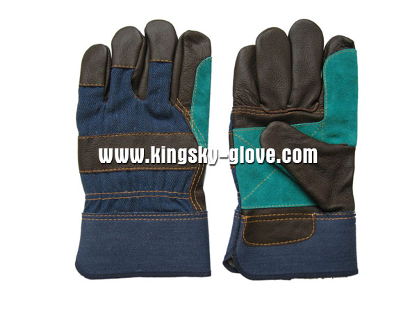 Furniture Leather Double Plam Working Glove-4029