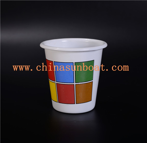 Sunboat Enamel Cup Drinking Cup Enamel Teacup Tableware Kitchenware/ Kitchen Appliance