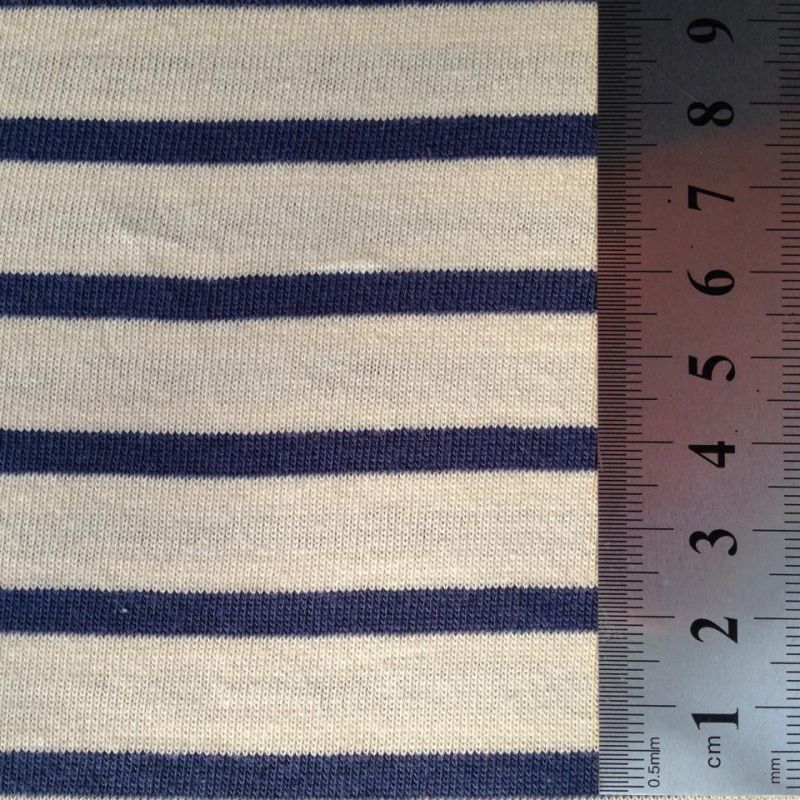 55%Hemp 45%Organic Cotton Stripe Single Jersey