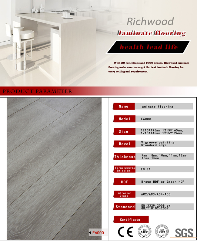 V Groove HDF AC4 Imported Paper Laminated Flooring