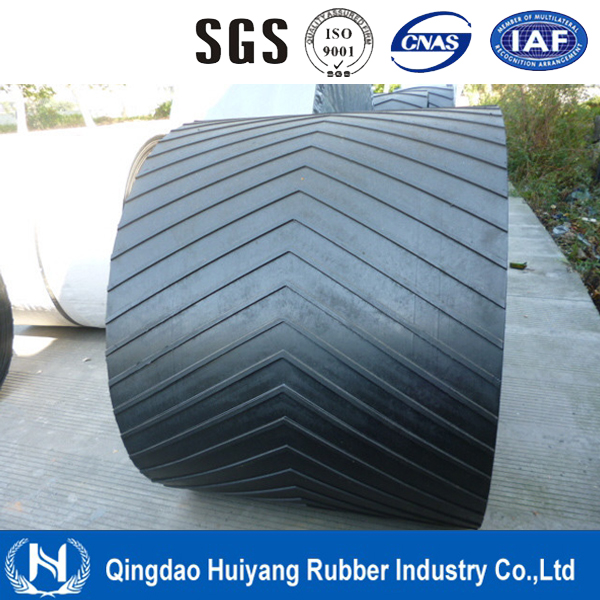 6-25mm Height Anti Slip Cleated V Type Chevron Conveyor Belt