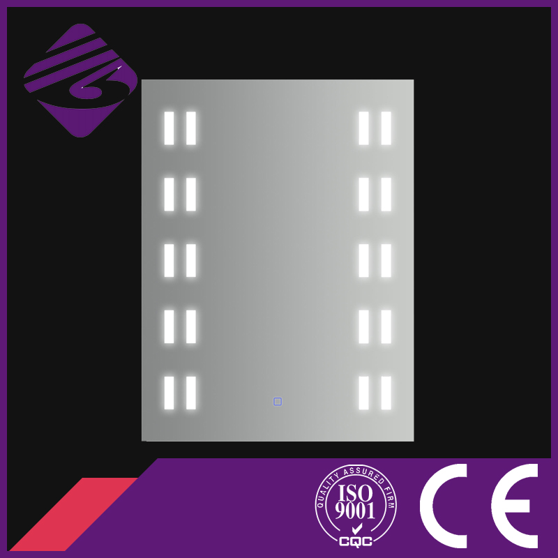 Jnh150 Newest Modern Rectangle Illuminating LED Mirror Glass for Hotel