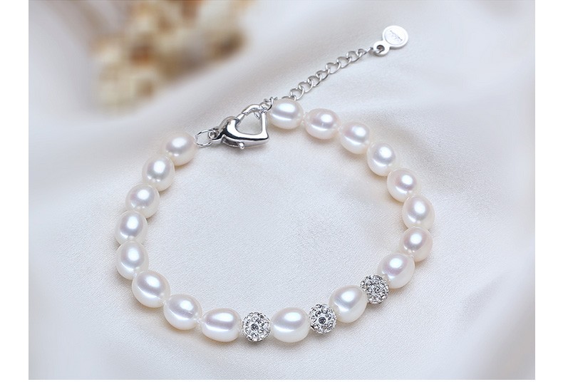 Fashion Freshwater Pearl Bracelet AAA 7-8mm Drop Water Pearl Bracelet for Women