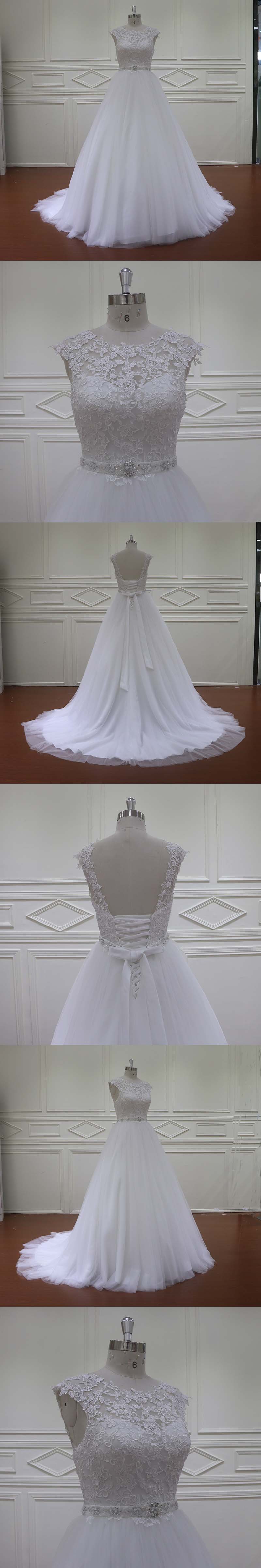 Modest White Beautiful Wedding Dress