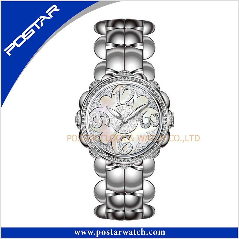 OEM & ODM Stylish Flower-Shaped Fashion Quartz Steel Watch with Swiss Movement