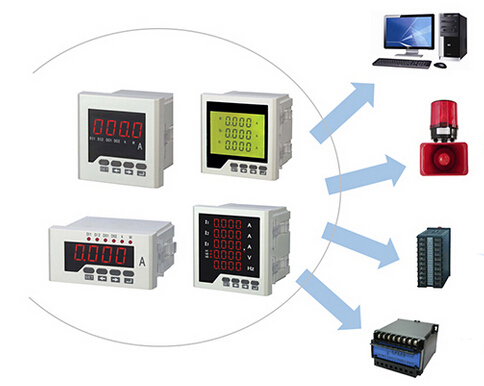 Uif63 Frame Size 72*72 Factory Price Single-Phase AC LED Volt AMP Digital Combined Meter, for Industrial Use