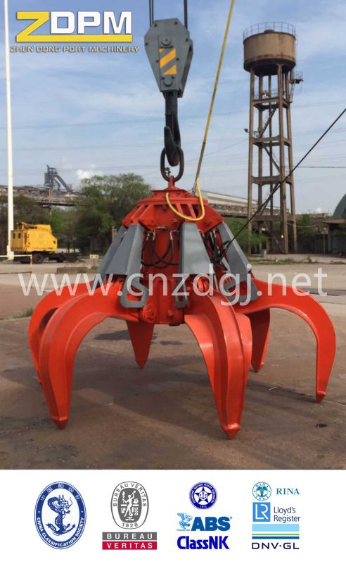 Electric Motor Hydraulic Orange Peel Grab with High Performance