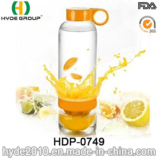 Newest Hot-Sale BPA Free Tritan Lemon Juicer Water Bottle, Customized Plastic Water Bottle (HDP-0749)