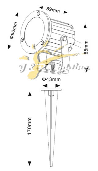 3W LED Garden Landscape Light with Spike (JP83831)