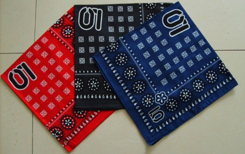 100% Cotton Square Seamless Multi Neck Tube Bandana