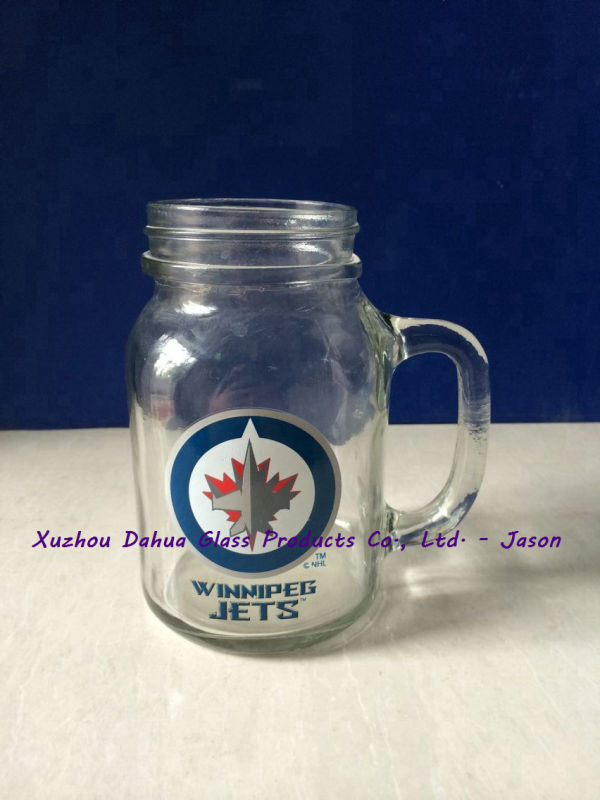 600ml Food Grade Mason Jar with Handle