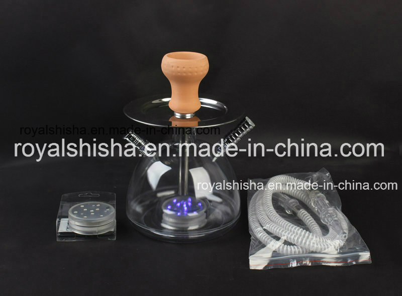 New Design Portable Cup Shape Acrylic Hookah Small Shisha with LED