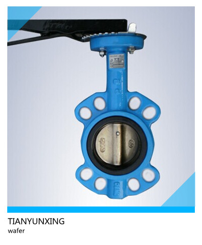 API DIN Manual Operation Wafer Ductile Iron Butterfly Valve