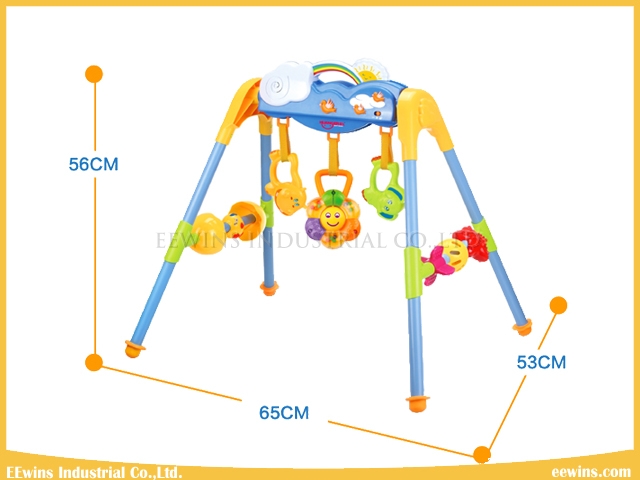 Quality Baby Toys Gym Sets with 3 Rattles and Music for Infant