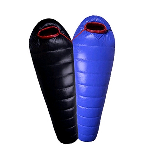 Envelope Blue and Black Down Sleeping Bag