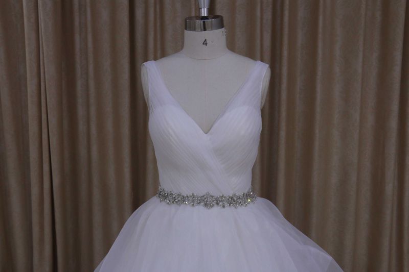 M804 Pretty Pleated Ball Gown Wedding Dress