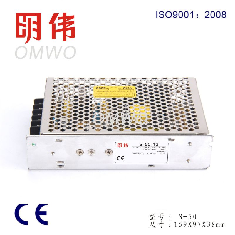 S-50 5-48V 50W Single Output High Efficiency Power Supply Switching Power Supply