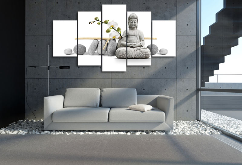 HD Printed Stone Buddha Painting Canvas Print Room Decor Print Poster Picture Canvas Mc-053