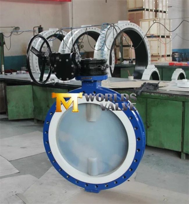 PFA Coated U Section Butterfly Valve