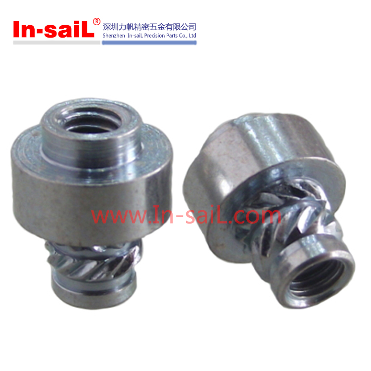 Knurled Threaded Insert Aluminum Nuts