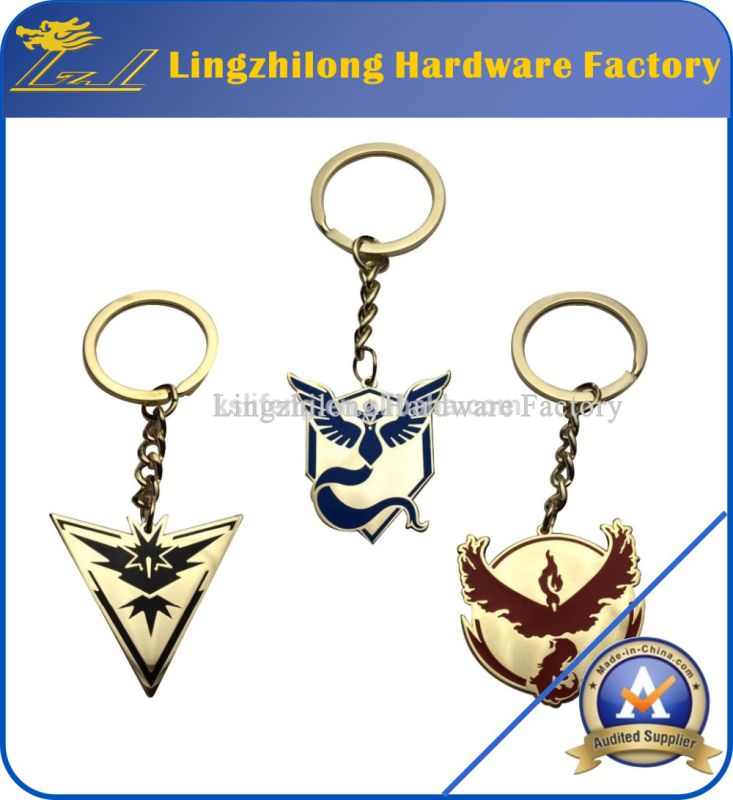 Pokemon Go Red Blue Yellow Team Enamel Key Ring