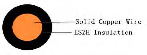 Single Core LSZH Insulated Fire Retardant Cable 300/500V and 450/750V