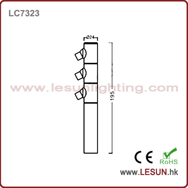 Custom 3*1W Adjustable LED Cabinet Light