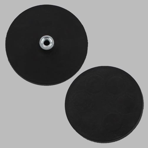 Black Rubber Base Round Magnet with Pem Nut