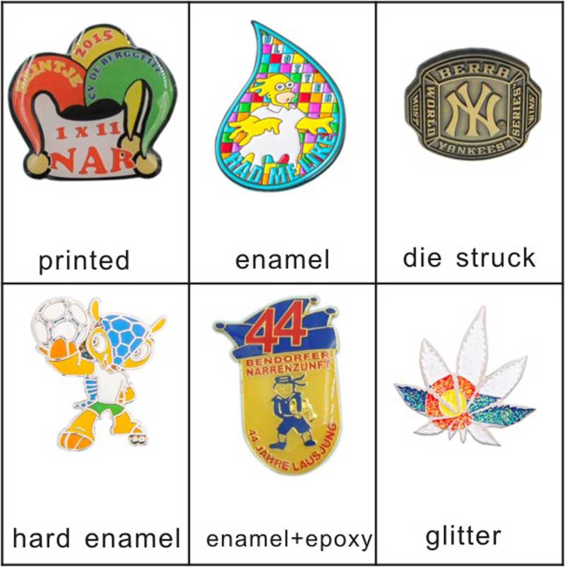 Wholesale Novelty Glitter Enamel Cartoon Badge (LM1735)