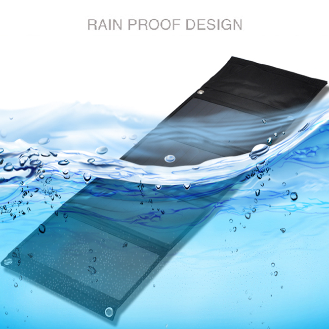 14W Portable Waterproof Dual USB Sunpower Solar Charger