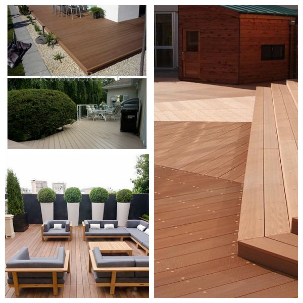 Anti-UV Wood Plastic Composite Decking WPC Decking Laminate Flooring