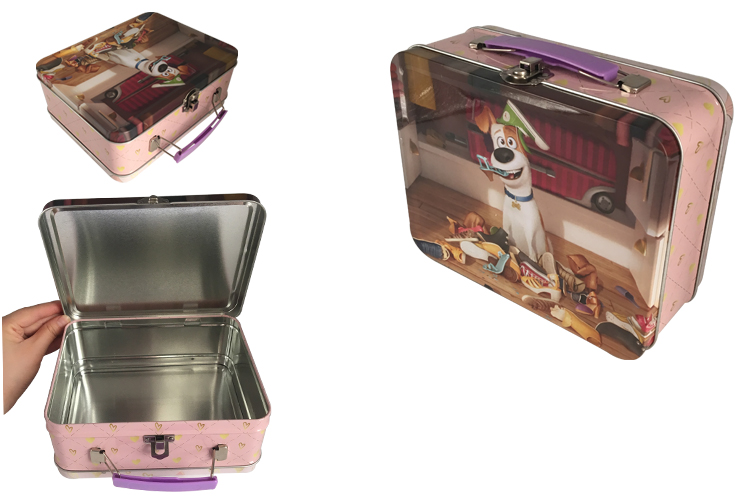 Handle Tin Box Customized Metal Tin Container for Promotion