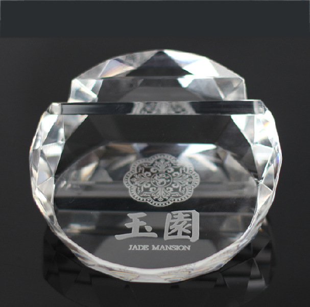 Crystal Card Holder Glass Crystal Paperweight