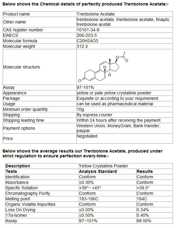 High Quality Trenbolone Acetate with Good Price