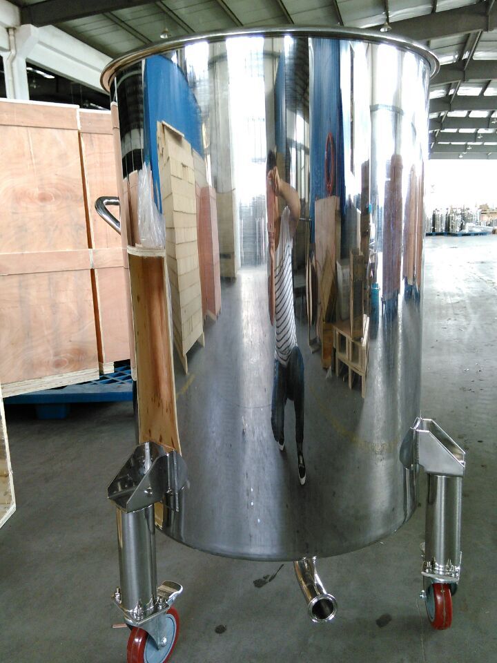 Stainless Steel Wheeled Wine Transfer Barrels