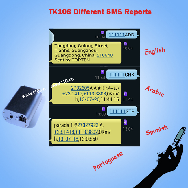 GPS Vehicle Tracker Real Time with Sos Panic Button (TK108-ER)