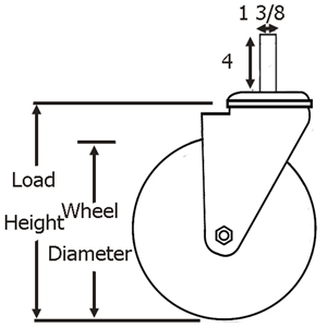 Heavy Duty 8 Inch Scaffold Caster Wheels