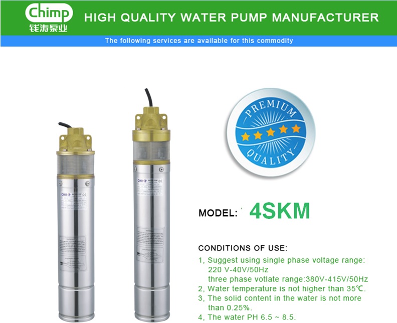 2017 3.0HP 4 Inch Deep Well Electric Water Pumps (4SKM)