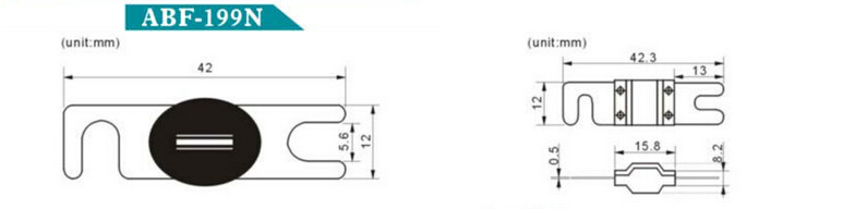 Ceramic Housing, Anl Bolt-on Fuse, High AMP Fuse