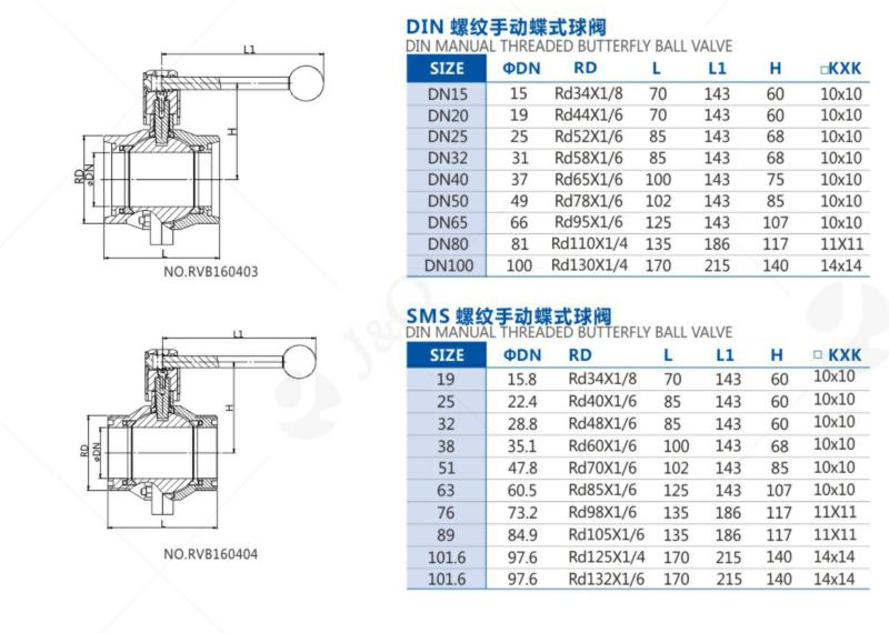 Sanitary Stainless Steel Butterfly Ball Valves