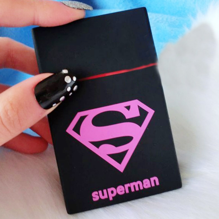 Superman Pattern Eco Friendly Silicone Cigarette Case