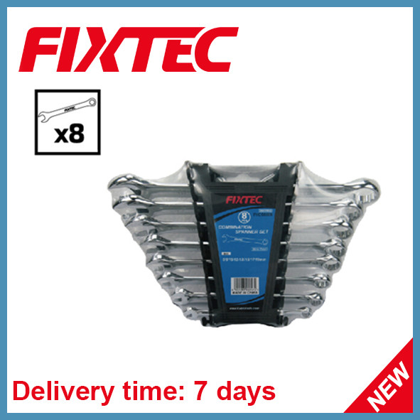 Fixtec 8PCS CRV Combination Spanner Set
