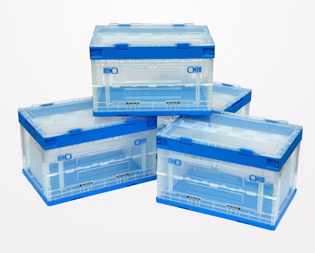 Japanese Style Transparent Clear Plastic Turnover Box with Lids