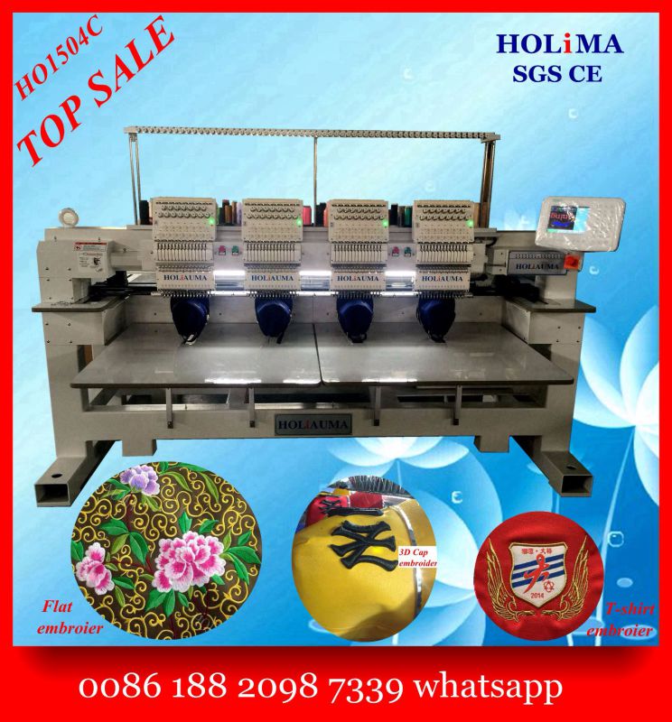 Top Quality 4 Head Embroidery Machine/ Computer Multi Function Embroidery Machine Ho1504c